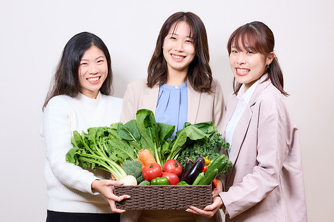 Distribution of vegetables at the company