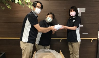 Donating masks to customer long-term care facilities (where temporary staff are assigned)